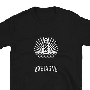Bretagne Unisex T-Shirt Lighthouse Bretagne French Slogan Atlantic Sea Sailors