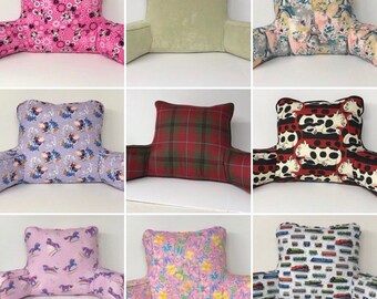 bed chair pillow with cup holder