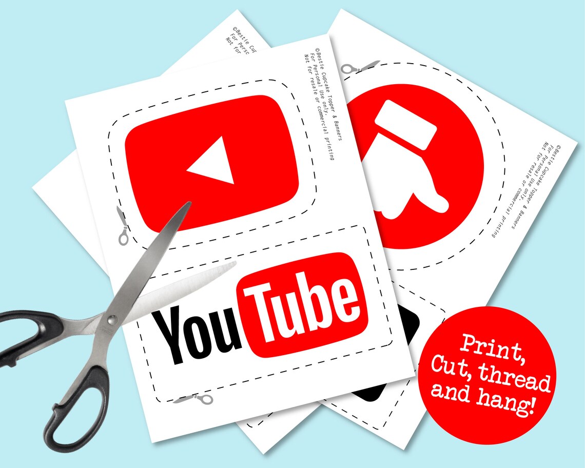 Youtube Banner Youtube Birthday Card Youtube Party Etsy