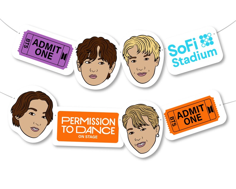 bts concert banner bts concert bts party decorations bts etsy