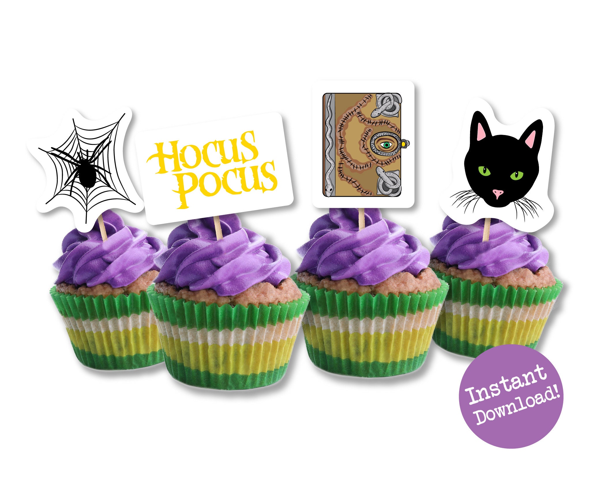Hocus Pocus Cupcake Toppers Hocus Pocus Party Supplies Etsy Australia