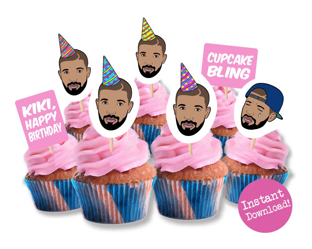 Drake Cupcake Toppers Printable Cupcake Toppers Drake Etsy UK drake-cupcake-toppers-printable-cupcake-toppers-drake-etsy-uk