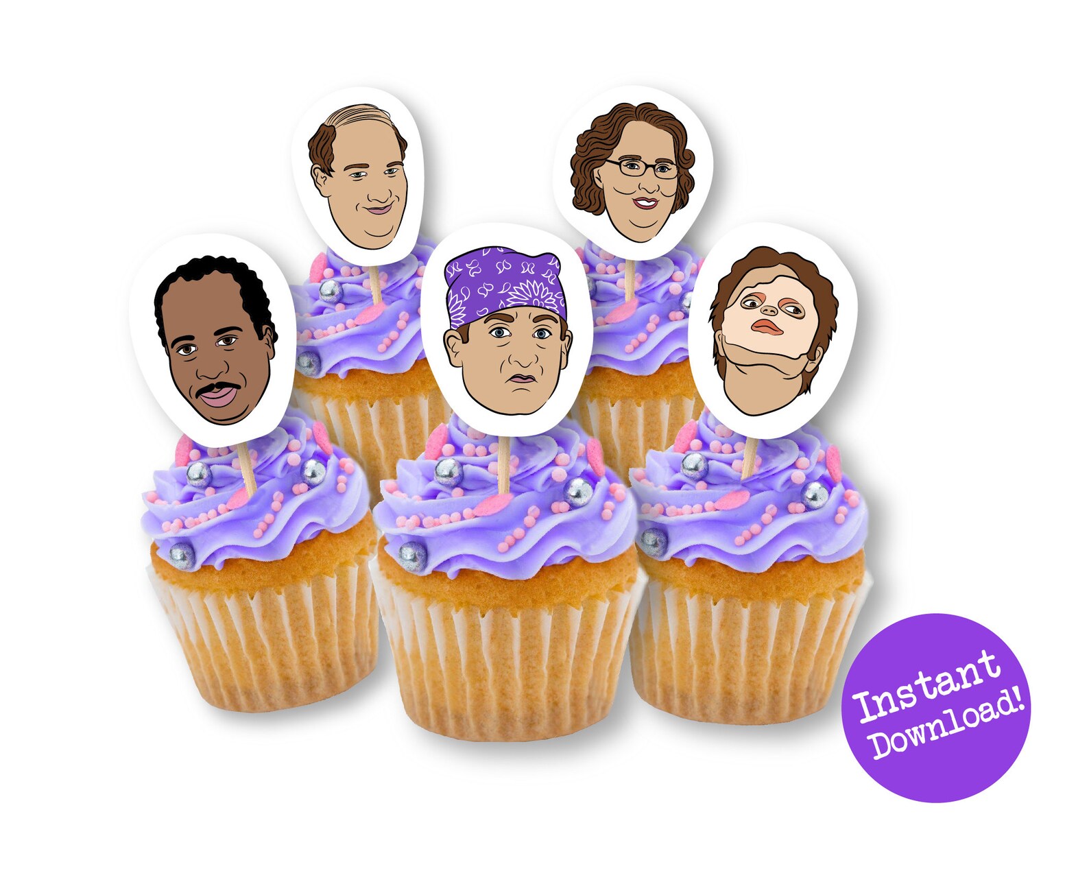 The Office Cupcake Toppers the Office Birthday Party the | Etsy