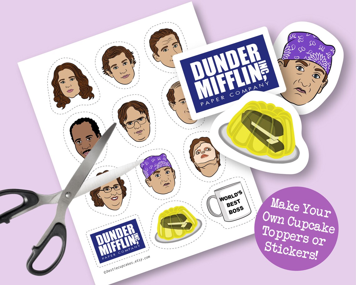 The Office Cupcake Toppers the Office Birthday Party the | Etsy