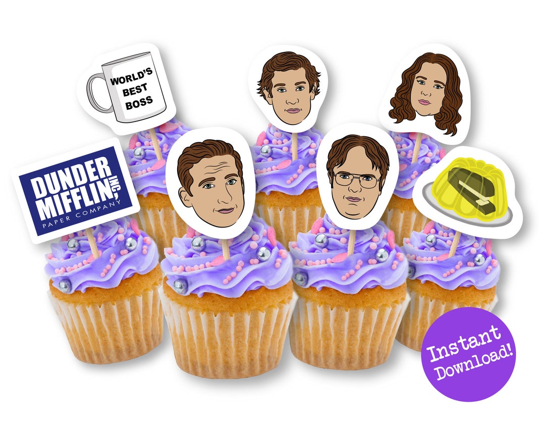 The Office Cupcake Toppers the Office Birthday Party the Office Cake ...