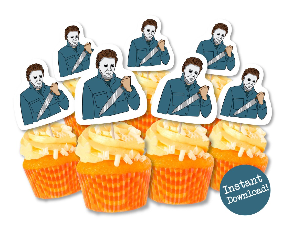 Michael Myers Cupcake Toppers Michael Myers Party Michael Etsy Singapore