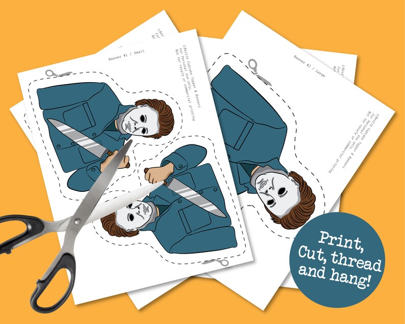 Michael Myers Banner Michael Myers Party Supplies Michael Etsy