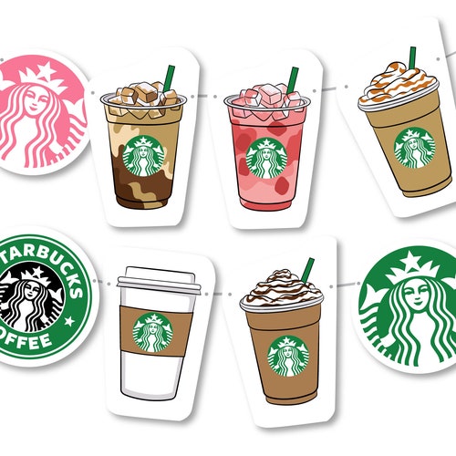 Starbucks Banner Starbucks Theme Party Starbucks Bunting - Etsy
