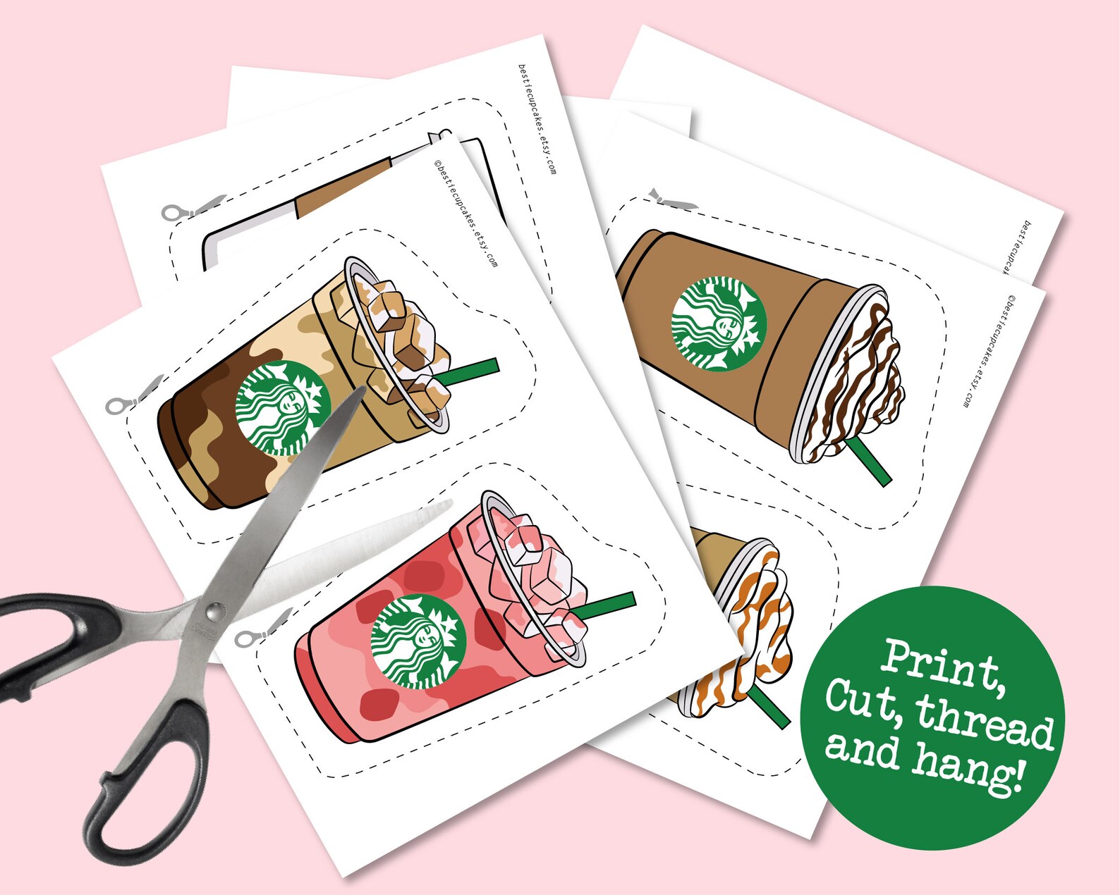 Starbucks Banner Starbucks Theme Party Starbucks Bunting - Etsy