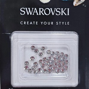 Swarovski Create Your Style Xirius Hotfix Crystals 3mm Crystal Clear 38 Pieces Iron-On Flatback Rhinestones