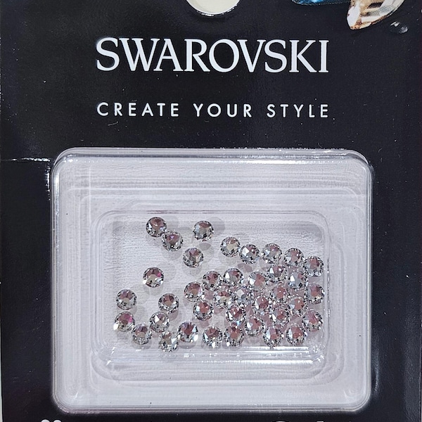 Swarovski Create Your Style Xirius Hotfix Crystals 3mm Crystal Clear 38 Pieces Iron-On Flatback Rhinestones