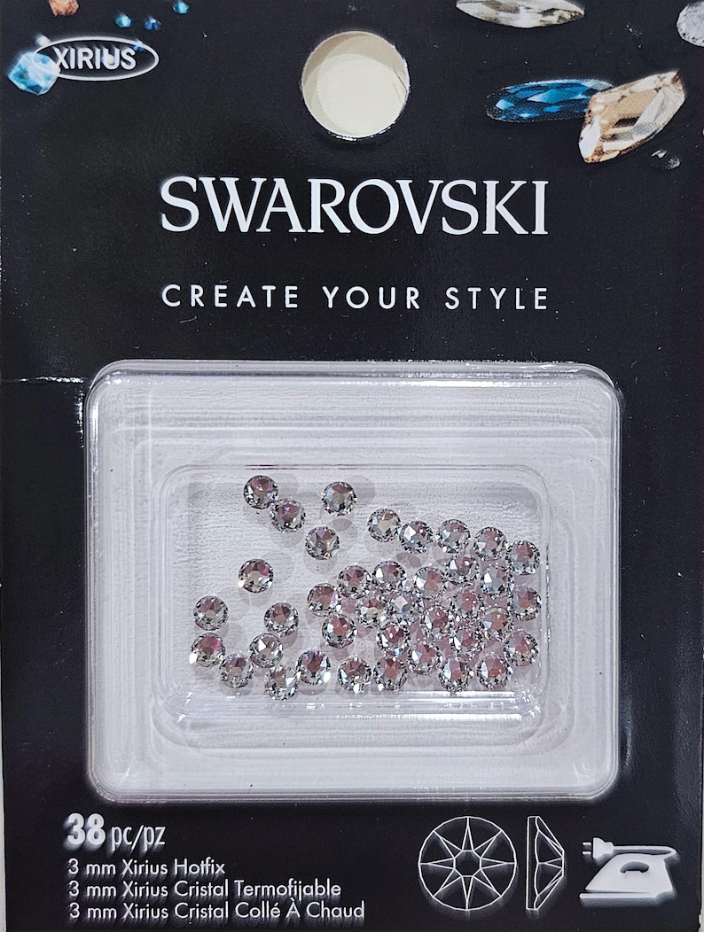 Swarovski Hotfix Crystals
Size: 3mm 38 pcs