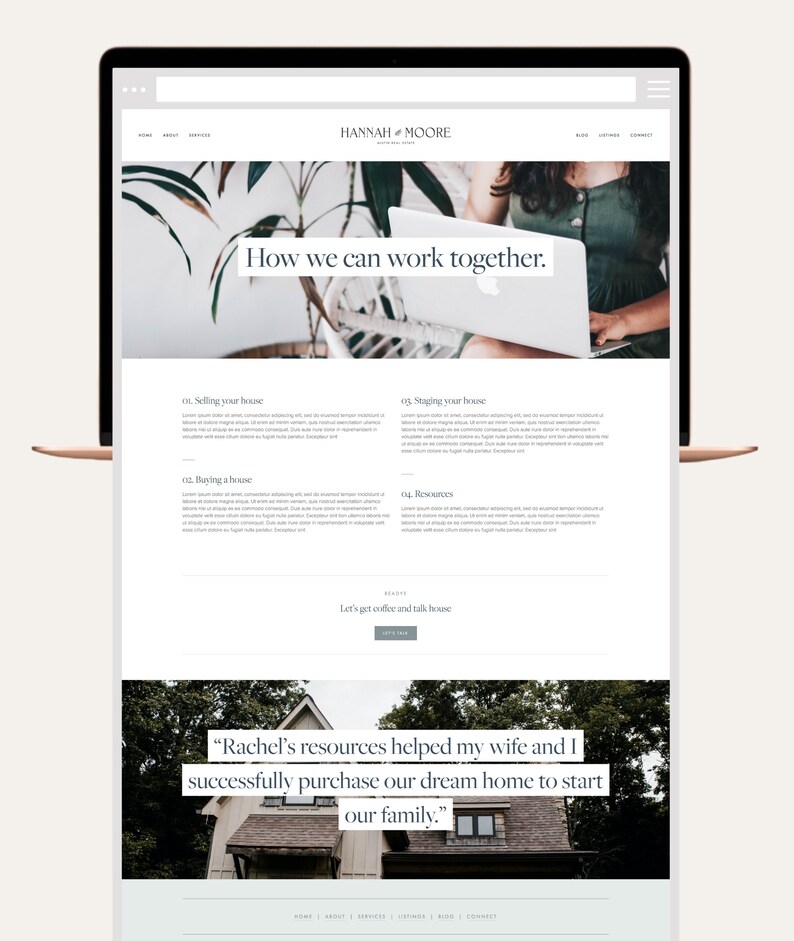 SQUARESPACE WEBSITE TEMPLATE Design for real estate agents Etsy