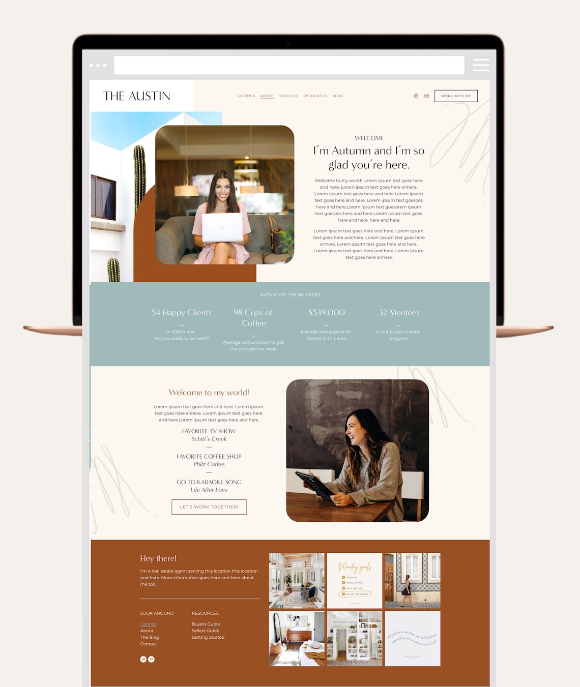 SQUARESPACE WEBSITE TEMPLATE Design for real estate agents Etsy