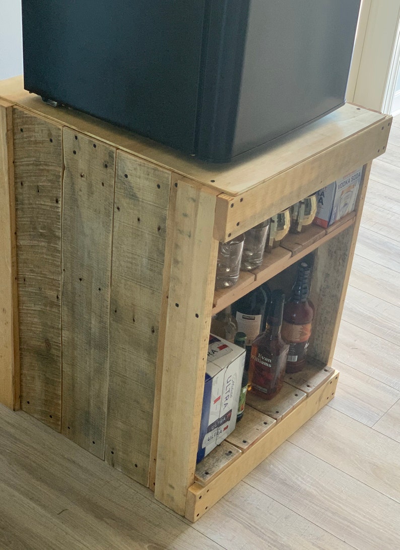 Repurposed Wood Beer Fridge / Mini Fridge Stand/ Etsy