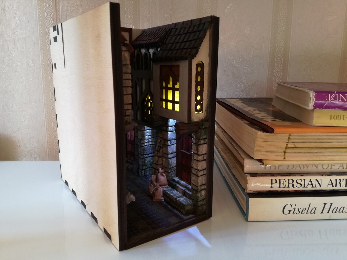 Magical Book Nook Shelf Insert Diorama Etsy