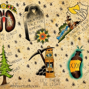 Hoja flash del tatuaje de Tyler Childers