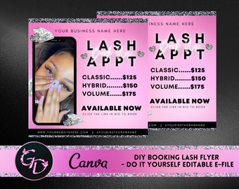 Lash Booking Flyer, Bookings Flyer, Bookings Open Flyer, Books Open Flyer, Book Appointment Flyer, lash Booking Flyer, Appointment Flyers,