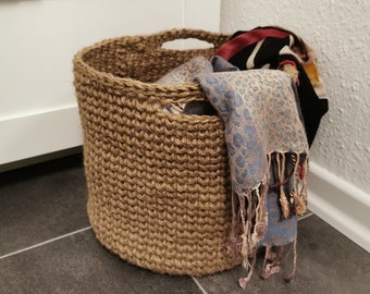 Jute Korb, häkeln Lagerung für die Küche, Pflanze Korb, Große Jute Korb,häkeln Korb,Badezimmer Schlafzimmer Organizer Korb ,Jute hängen Korb