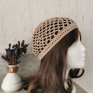 Cotton hat, hat color selection, hat for women, men, children, summer hat, crocheted summer hat, crochet beanie in color selection image 3