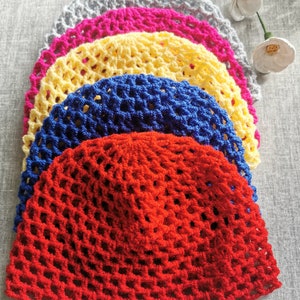 Cappello di transizione, moda anni '20, cappello all'uncinetto, cappello all'uncinetto boho, cappello con teschio, cappello con teschio, cappello a rete lavorato all'uncinetto a mano, ampia selezione di colori immagine 4