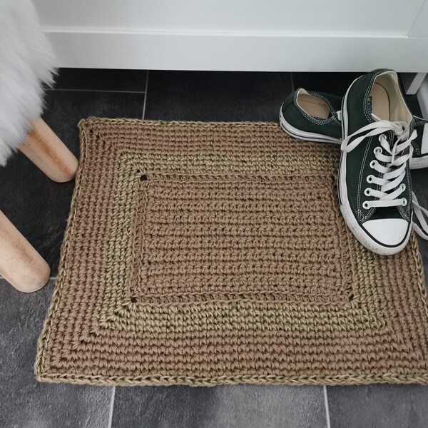Crochet Jute Rug Etsy