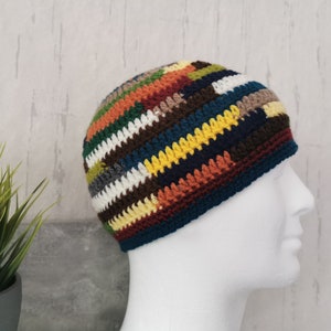 Autumn hat,handmade,crochet hat,feature men&#39;s crochet beanie,colorful hat,winter hat, men&#39;s boy hat,unisex hat, transition hat