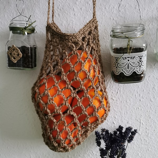 Jute Mesh Bag, Food Bag,Ecological Bag,Jute Mesh Bag,Fruit Storage,HangOnion Basket, Vegetable Storage, Eco Bag,Mesh Bag