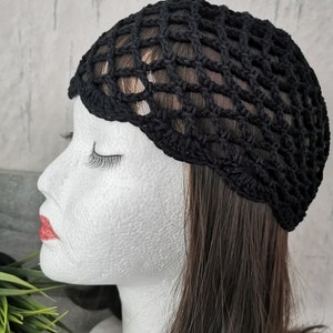 Summer hat, 20s fashion, crochet hat, cotton hat, crochet black hat, boho crochet hat, lace slouchy hat, French style