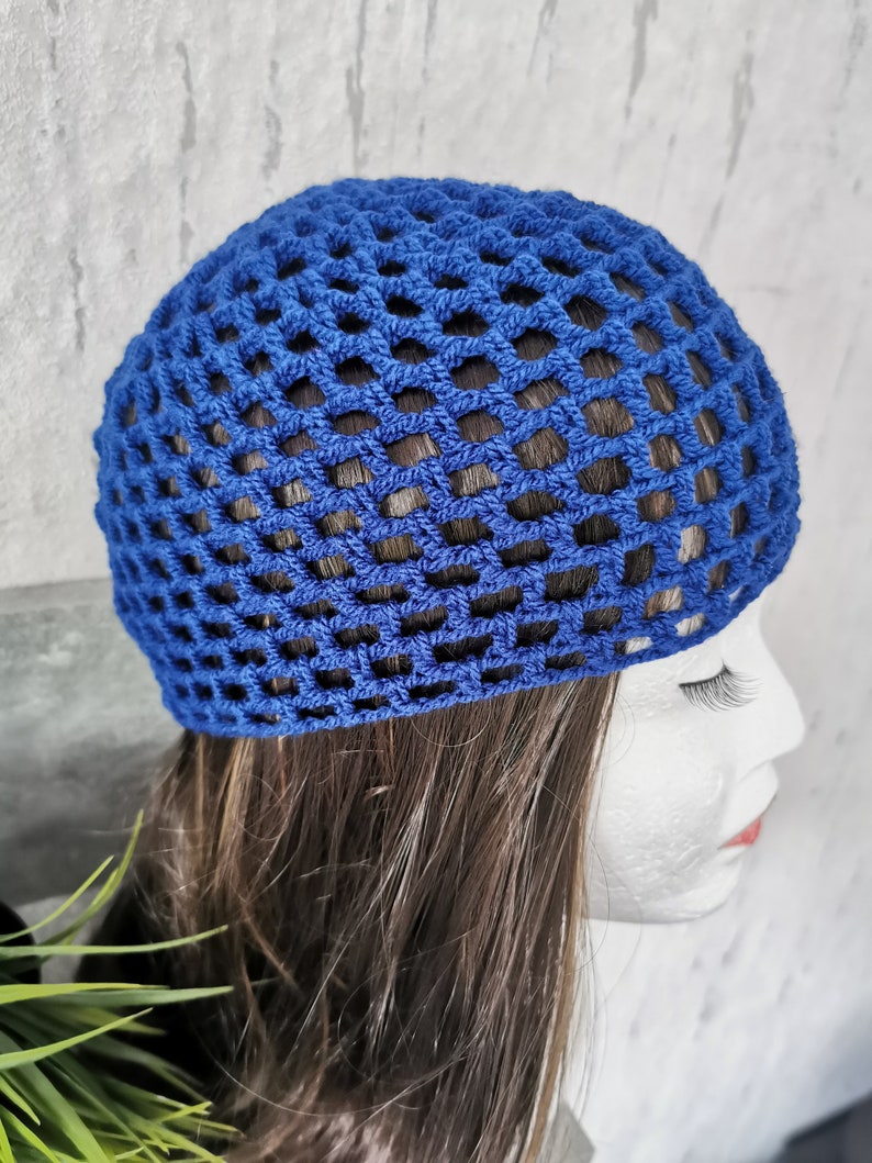 Cappello di transizione, moda anni '20, cappello all'uncinetto, cappello all'uncinetto boho, cappello con teschio, cappello con teschio, cappello a rete lavorato all'uncinetto a mano, ampia selezione di colori immagine 2