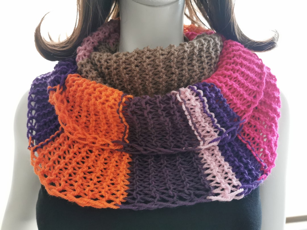 Anello all'uncinetto, Fasciatoio sciarpa, Scaldacollo, Sciarpa