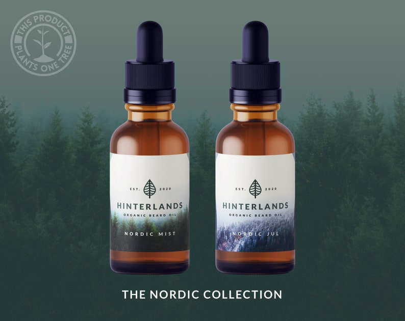 Nordic Collection Beard Oil - 30ml x2 - Christmas Present for Be Nordic Collection Beard Oil - 30ml x2 - Christmas Present for Be