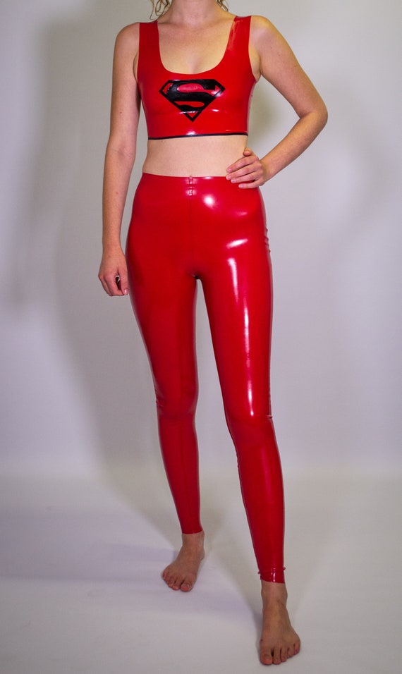 Latex Leggings Latex High Waisted Leggings, Sizes UK 6-20, Various