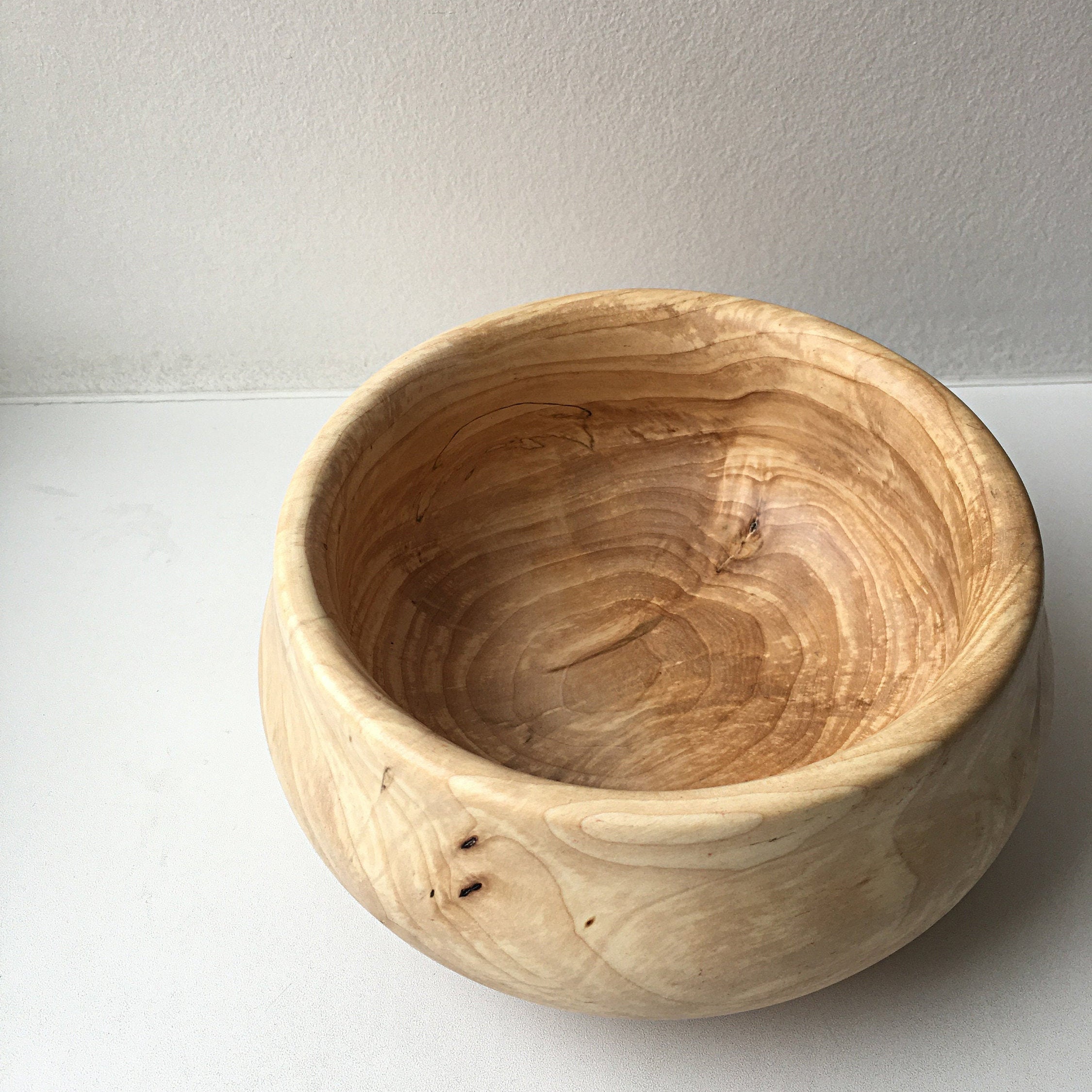 Handmade Wooden Fruit Bowl Handturned Birch tree Wooden Bowl Etsy
