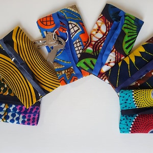 Etui à clés en tissu wax