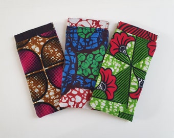 Wax fabric glasses case