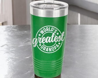 World's Greatest Grandpa Stainless Steel Tumbler, Father's Day Gift