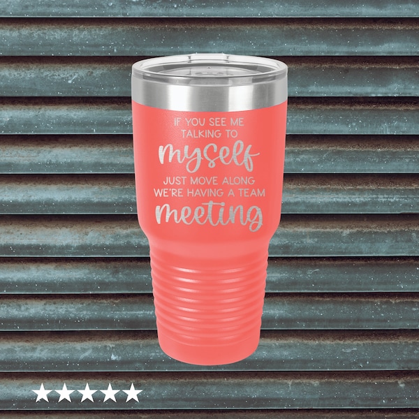 If You See Me Talking To Myself Just Move Along, Funny Mug Gift, Gift for Her, Sarcastic Tumbler, Funny Stainless Steel Drinkware,