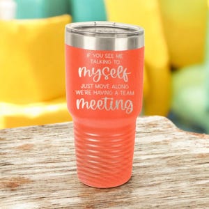 Om du ser mig prata med mig själv, gå bara vidare, rolig muggpresent, present till henne, sarkastisk dricksglas, roligt rostfritt stålglas,