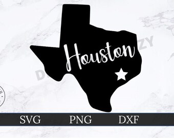 Houston Texas State SVG DXF PNG Cricut Cut File | Etsy
