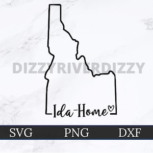 Idaho State SVG | DXF | PNG | Cricut Cut File | Silhouette Cut File | Digital Download | Idahome | Ida-home |