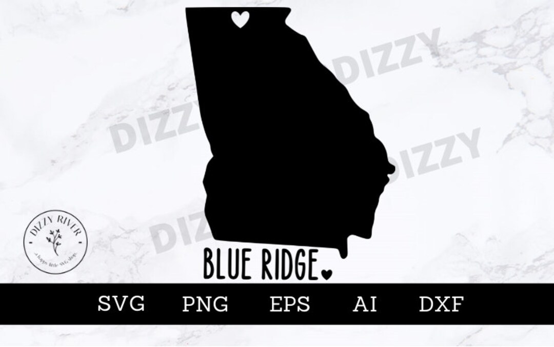 Blue Ridge Georgia SVG | DXF | PNG | Eps | Ai | Cricut Cut File ...