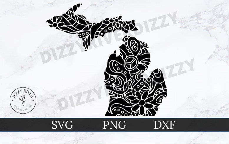Michigan State Floral SVG | DXF | PNG | Cricut Cut File | Silhouette ...