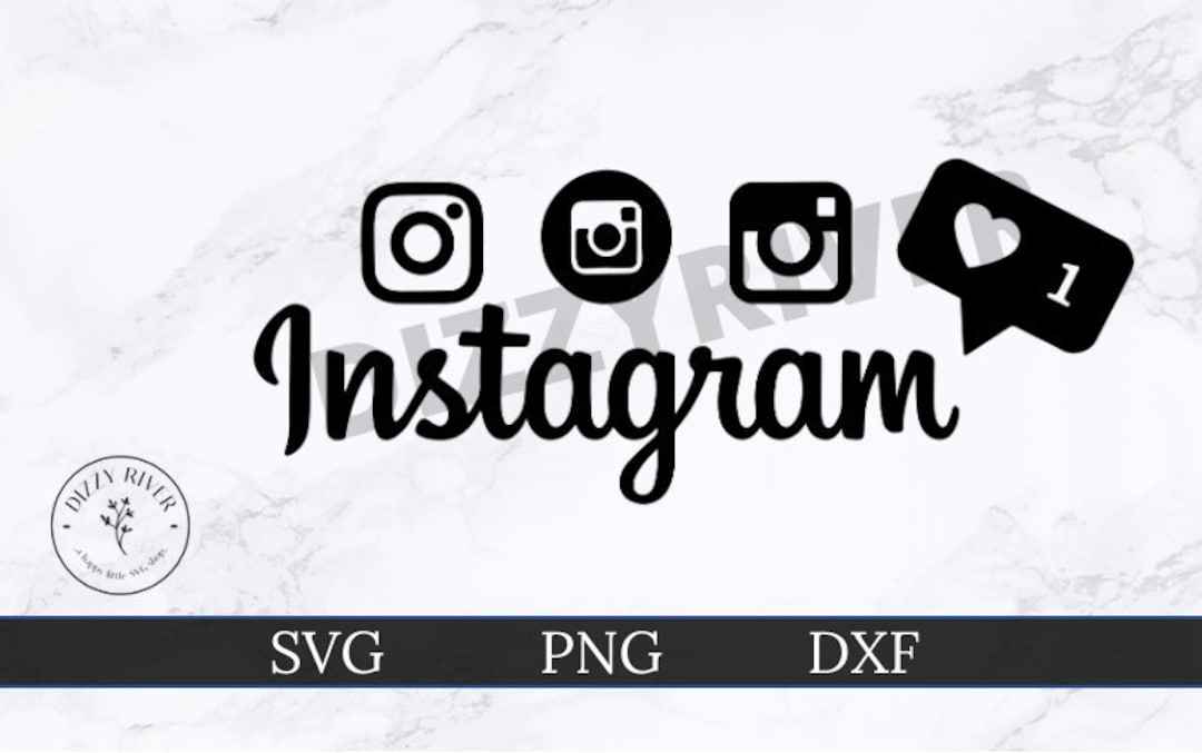 Instagram Logo Bundle SVG DXF PNG Cricut Cut File Silhouette