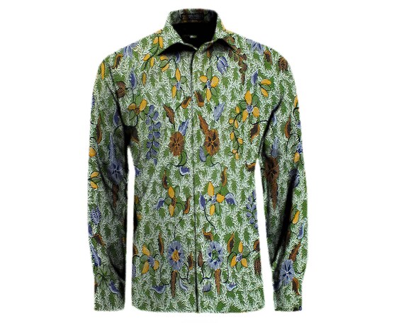 Madura Batik Shirt 100% handmade from the Indonesian island of | Etsy