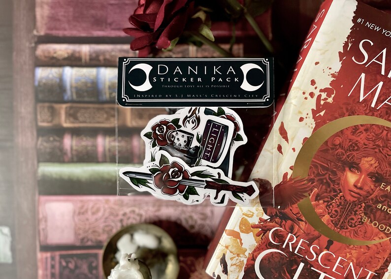 Officially Licensed Crescent City Danika Vinyl Stickers Sticker Pack Bookish image 2