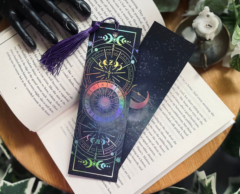 Zodiac Bookmark Foiled Bookmark Witch Goth image 1