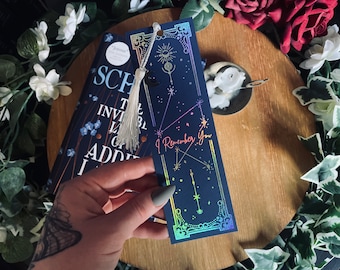 Addie LaRue Inspired Bookmark | Foiled Bookmark  | I Remember You | Zodiac | Bookish