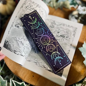 Moon Phases Bookmark | Foiled Bookmark | Witch | Gothic | Zodiac | Halloween