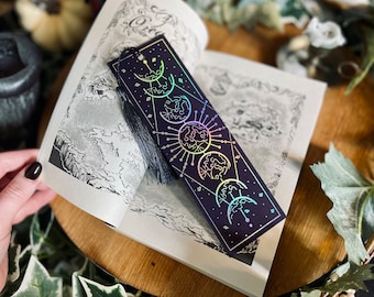 Moon Phases Bookmark | Foiled Bookmark | Witch | Gothic | Zodiac | Halloween